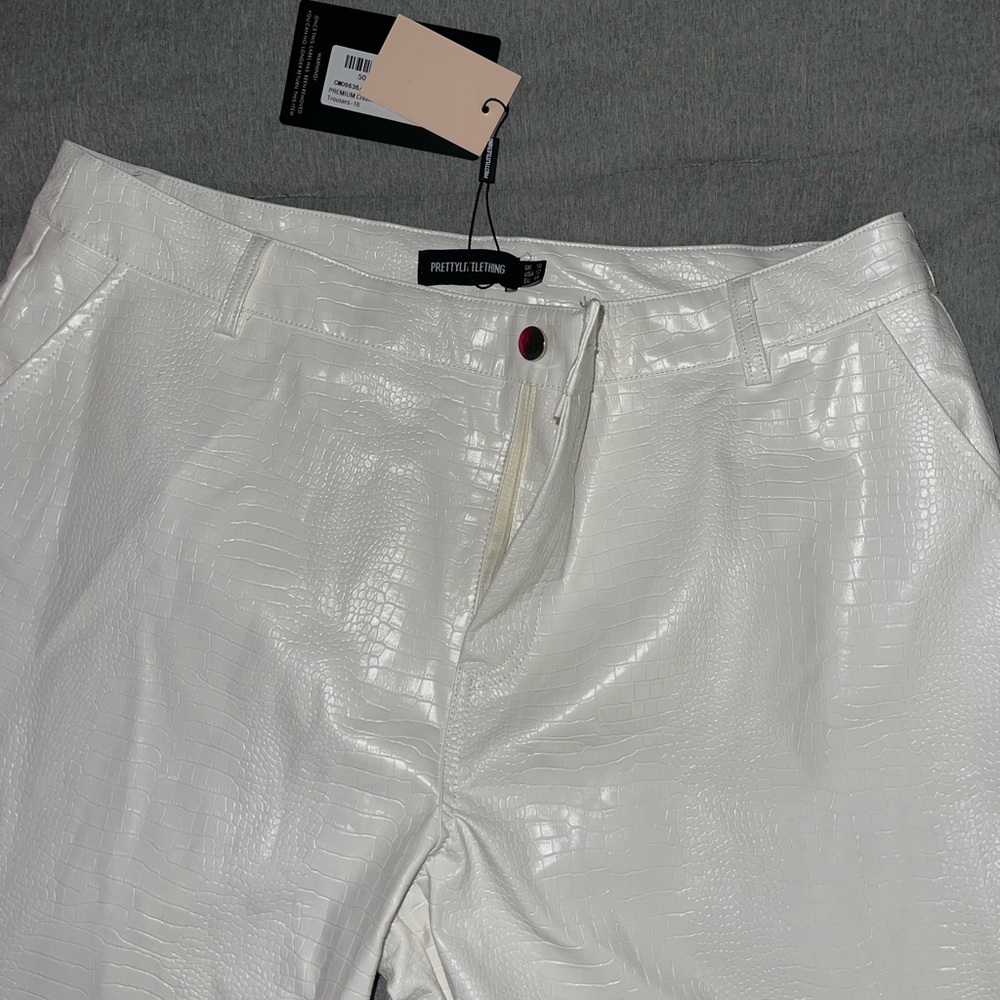 PLT Croc Vinyl straight Leg pants